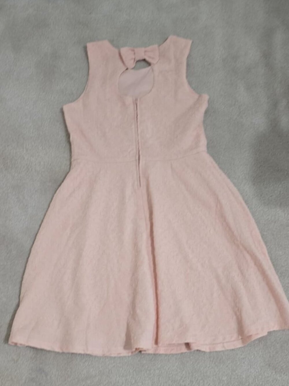 ๐โจ Zunie Kids Textured Bow Fit & Flare Dress | Size 16 - NWoTโจ๐ - Picture 2 of 3
